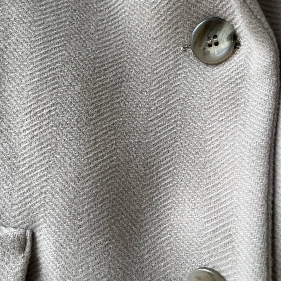 Taupe Wool Trench Coat - Picture 7 of 11